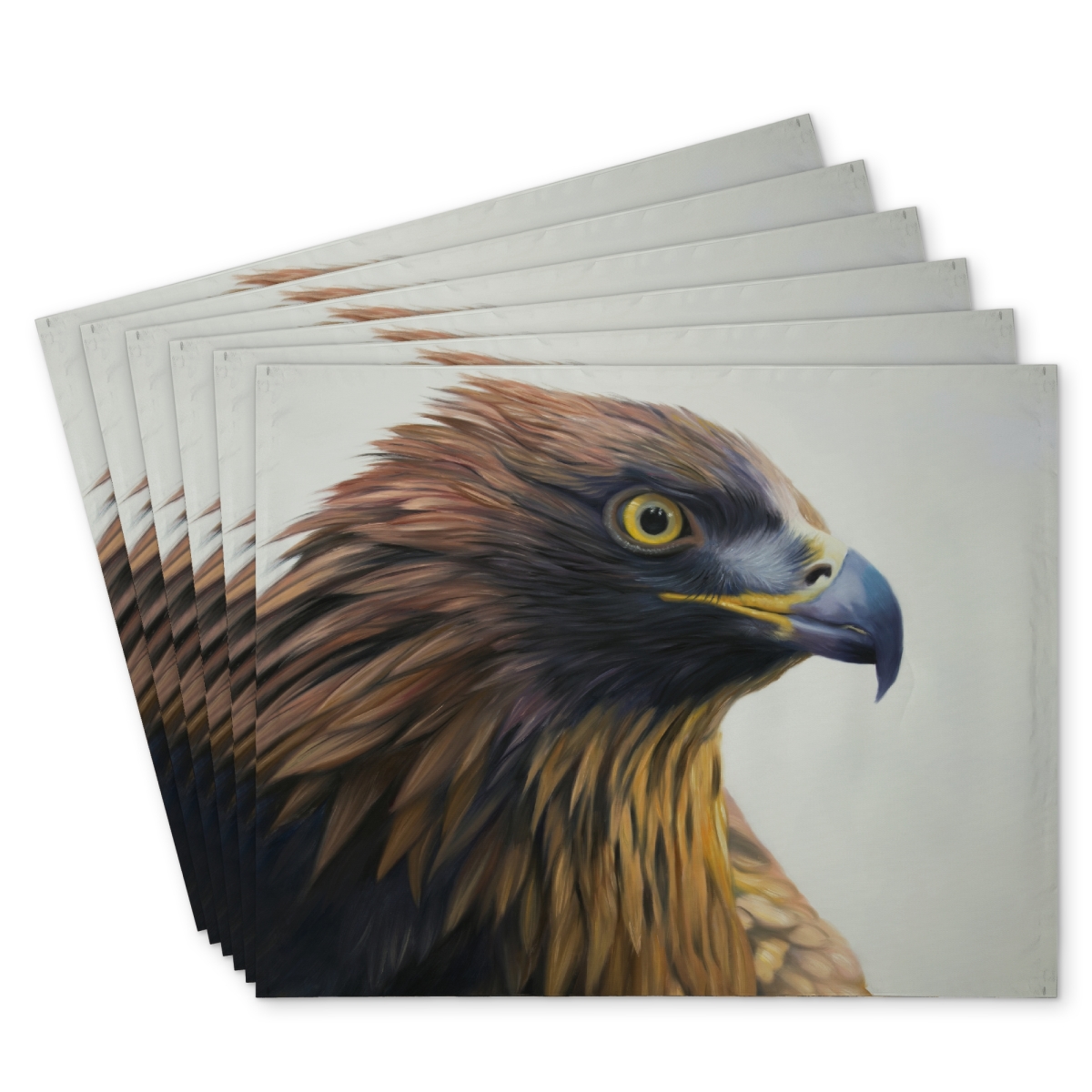 Picture of Begin Home Decor C6PP1418OZNT6P 14 x 18 in. Brown-Headed Eagle Polyester Placemat - Home Decor Accent - Set of 6