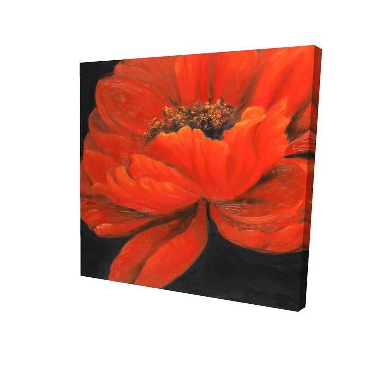 16 x 16 in. Red Petal Flower-Print on Canvas