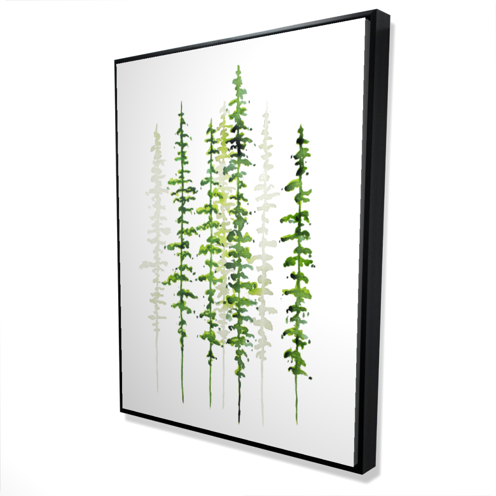 2081-4836-LA142 36 x 48 in. Minimalist Trees - Framed Canvas for Office Home Decor