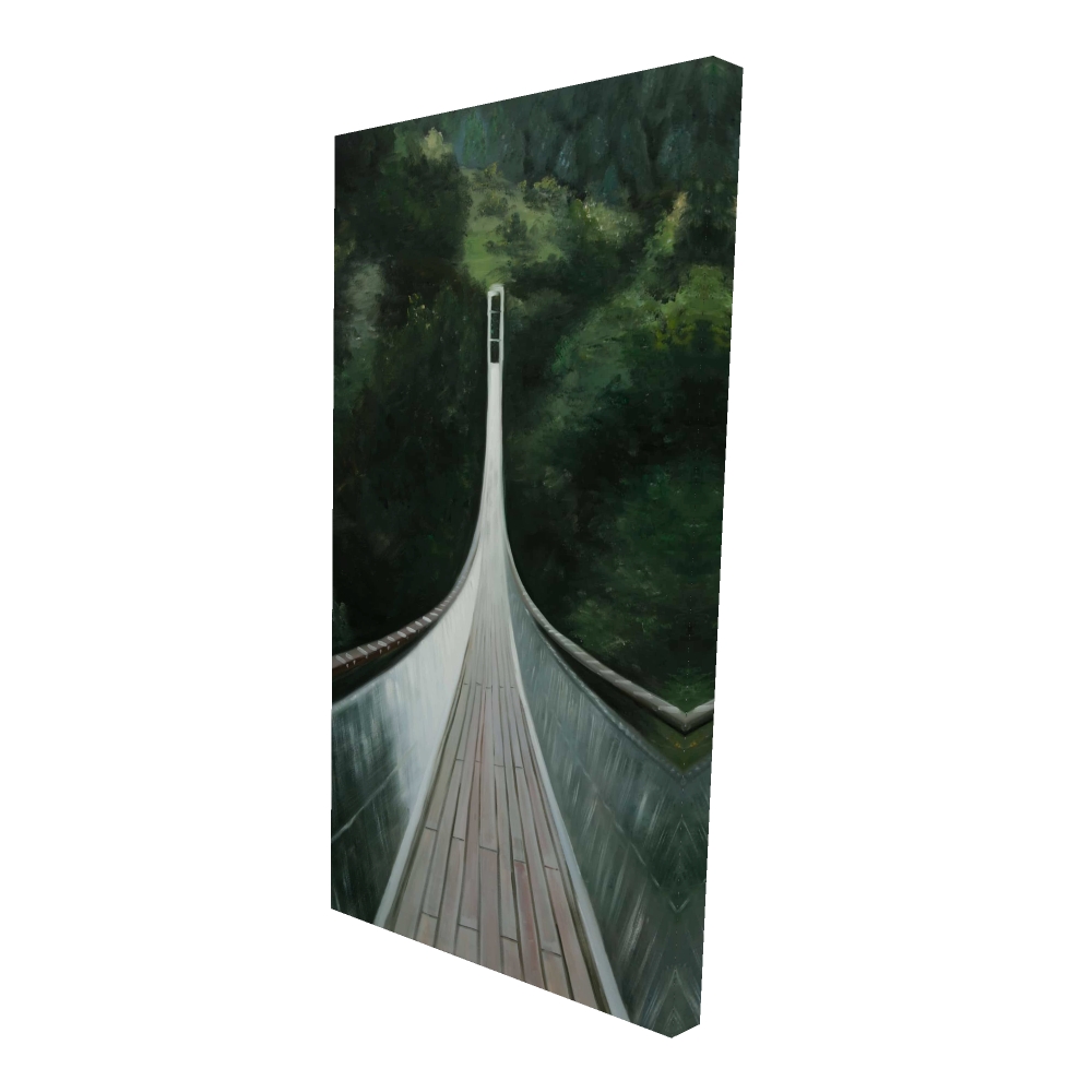2080-4824-LA144 24 x 48 in. Steep Bridge - Modern Canvas Art for Home Decor - Unique Design