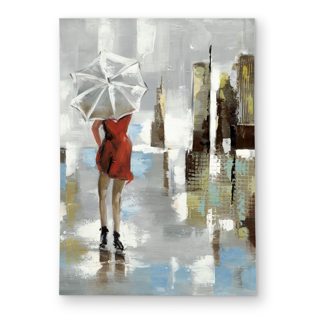 C1ROAR579ZEPID 5 x 7 ft. Red Dress Woman Blue Outdoor Area Rug for Home Decor - Rectangle