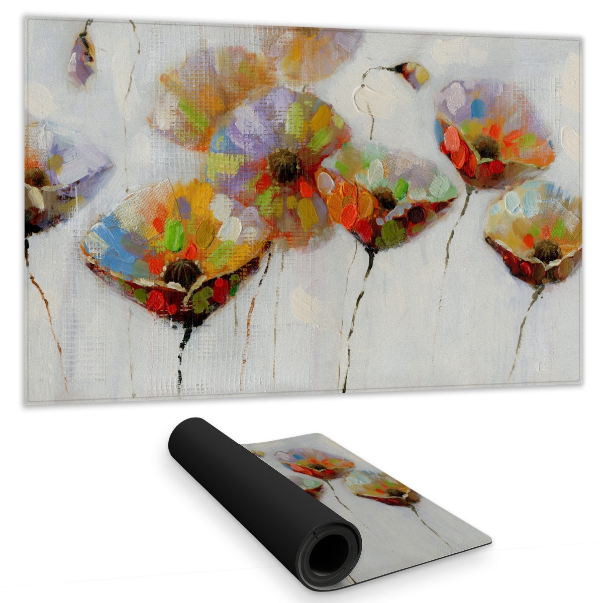 C1DM1424326AC7 14 x 24 in. Color Dotted Flowers - Floral Botanical Gaming Mat - Home Decor