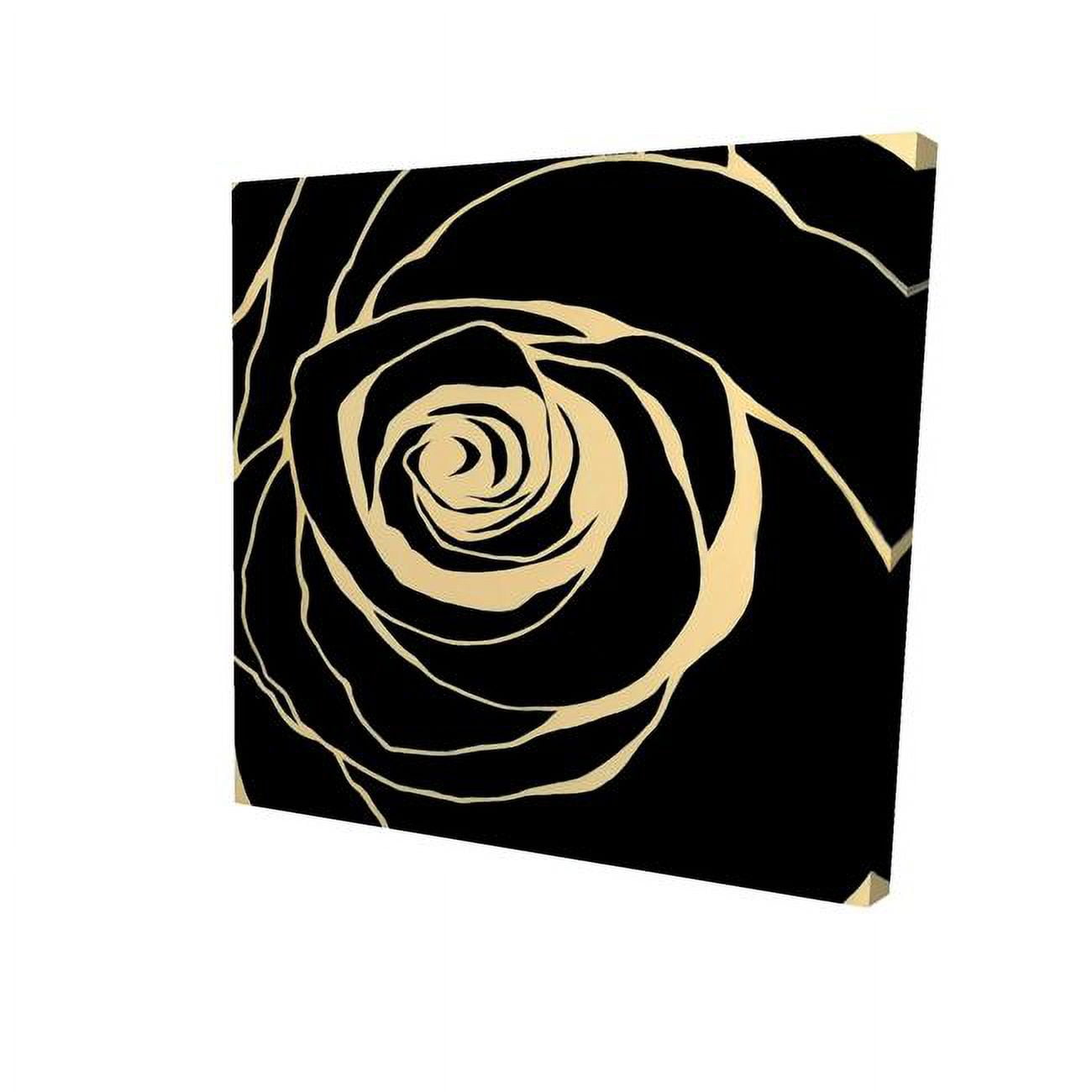 16 x 16 in. Black Rose-Print on Canvas