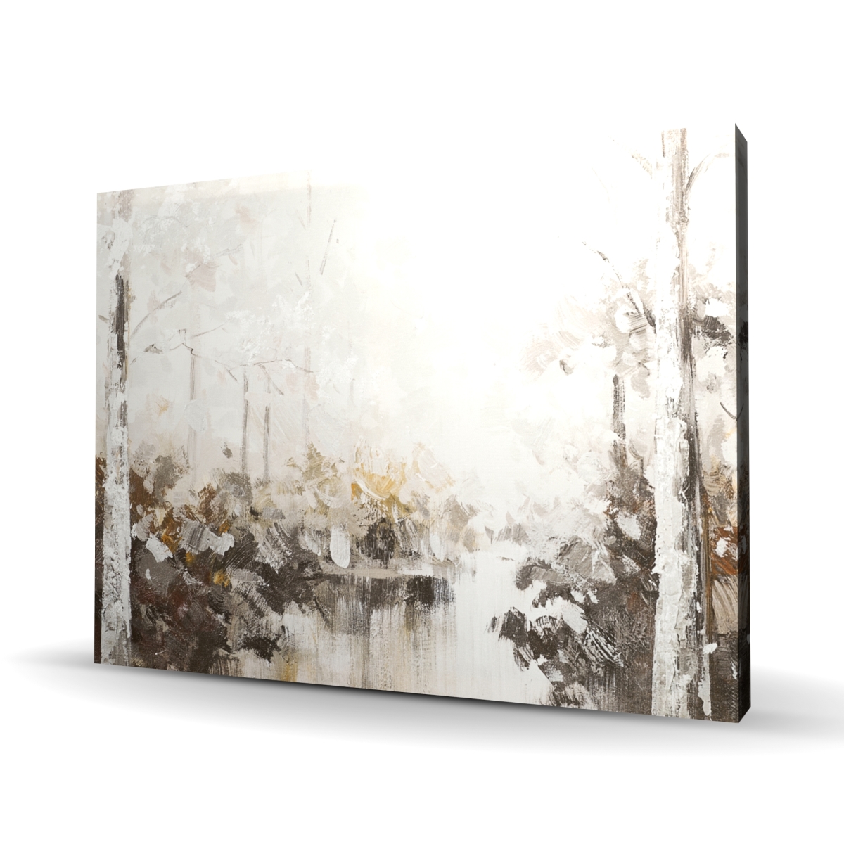 C1RC36488E1SLK 36 x 48 in. Abstract White Forest - Landscape Canvas for Home Decor