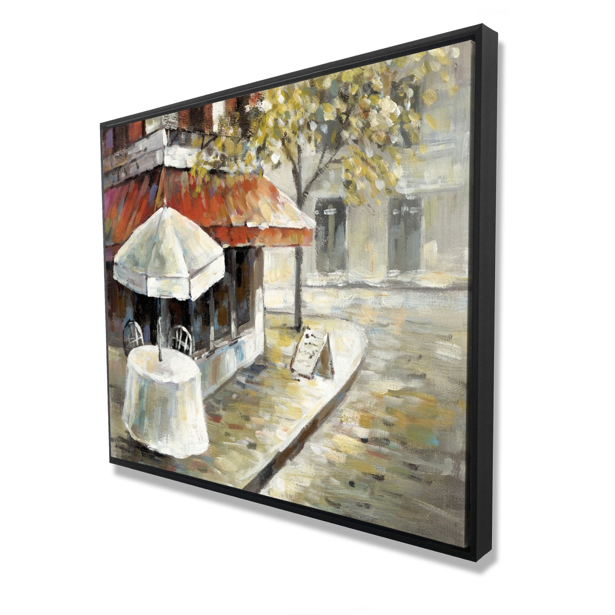 C1FC4860RNRRTB 48 x 60 in. Deserted & Sunny Street - Framed Canvas for Home Decor