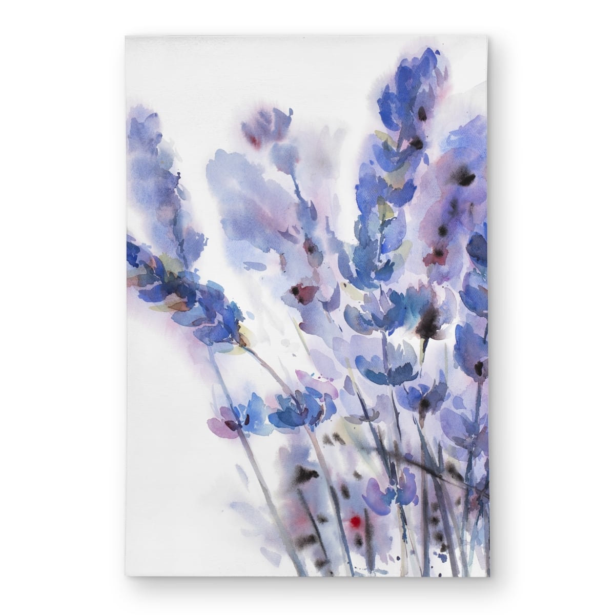C1ROAR462VUWCY 4 x 6 ft. Watercolor Lavender Flowers Rug - Rustic Floral Outdoor Decor - Rectangle