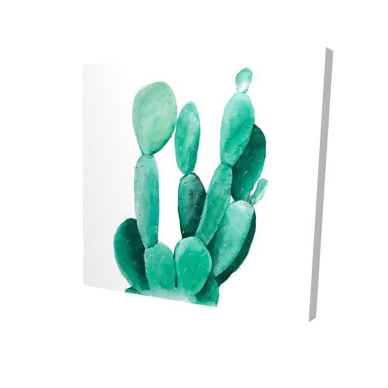 16 x 16 in. Watercolor Paddle Cactus-Print on Canvas