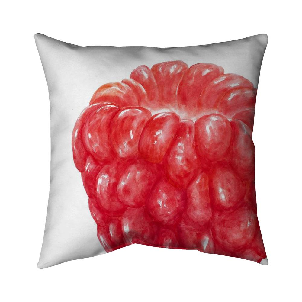 5543-2626-GA76 26 x 26 in. Raspberry Kitchen Illustrative Poly Twill Throw - Home Decor