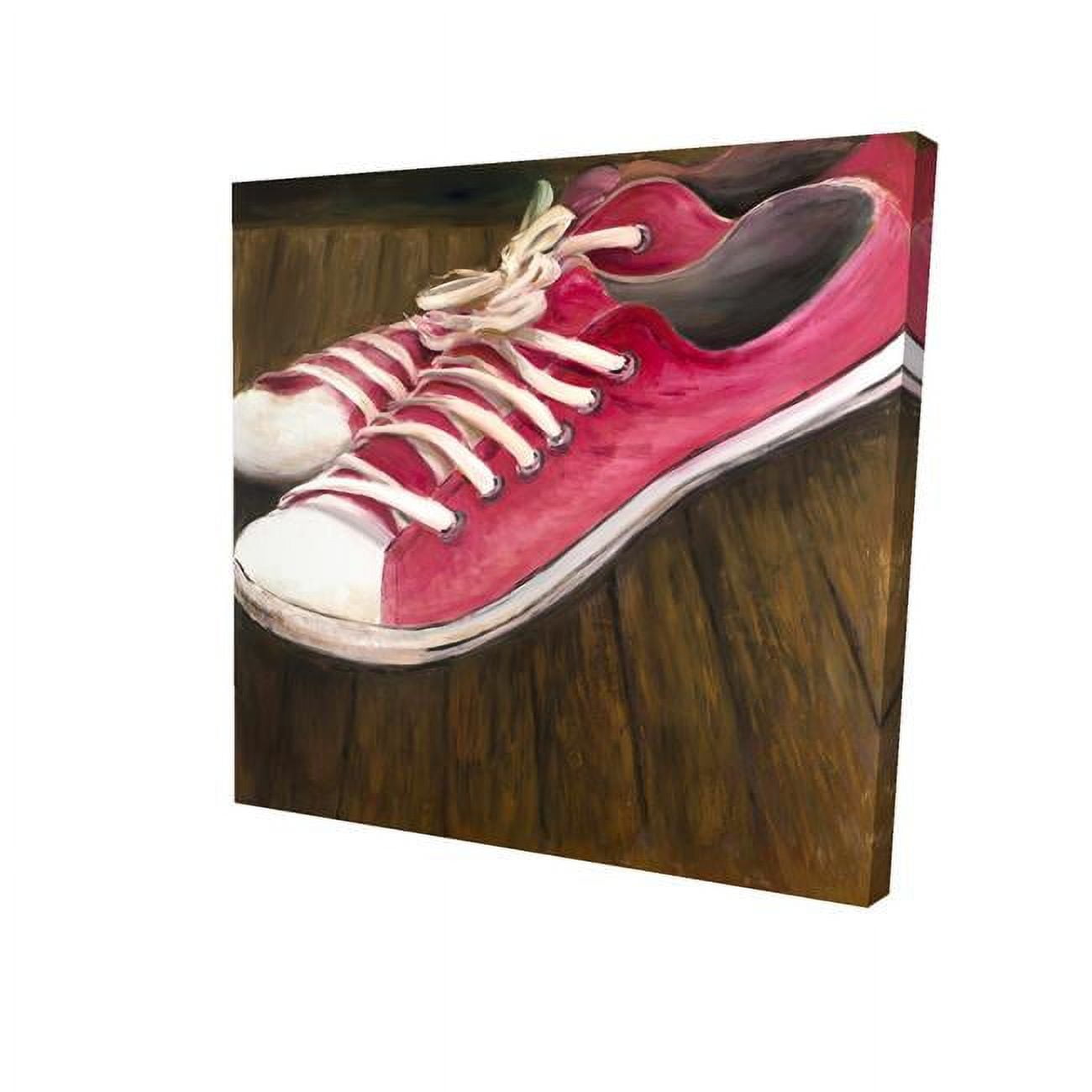 16 x 16 in. Pink Sneakers-Print on Canvas