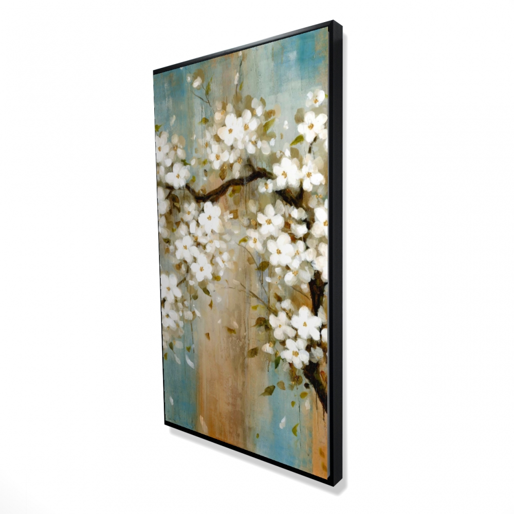 2081-4824-FL79 24 x 48 in. Relaxing Cherry Blossoms - Framed Canvas for Home Decor