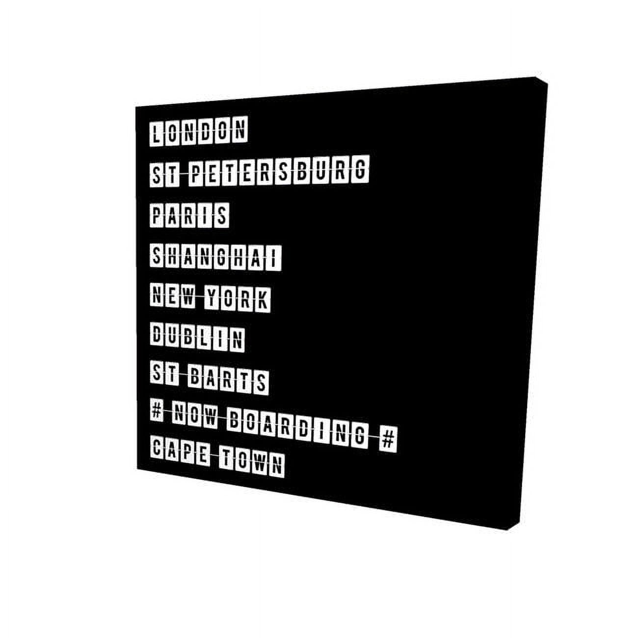 16 x 16 in. Table of Big Cities-Print on Canvas