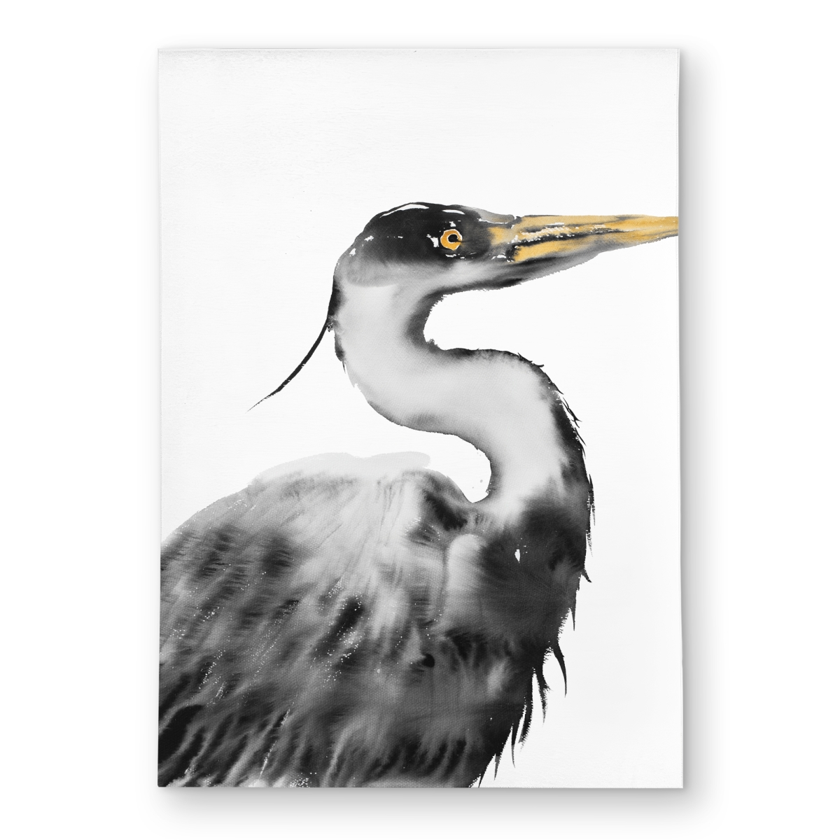 C1ROAR57QF0A20 5 x 7 ft. Great Heron Black Bedroom Outdoor Area Rug for Home Decor - Rectangle