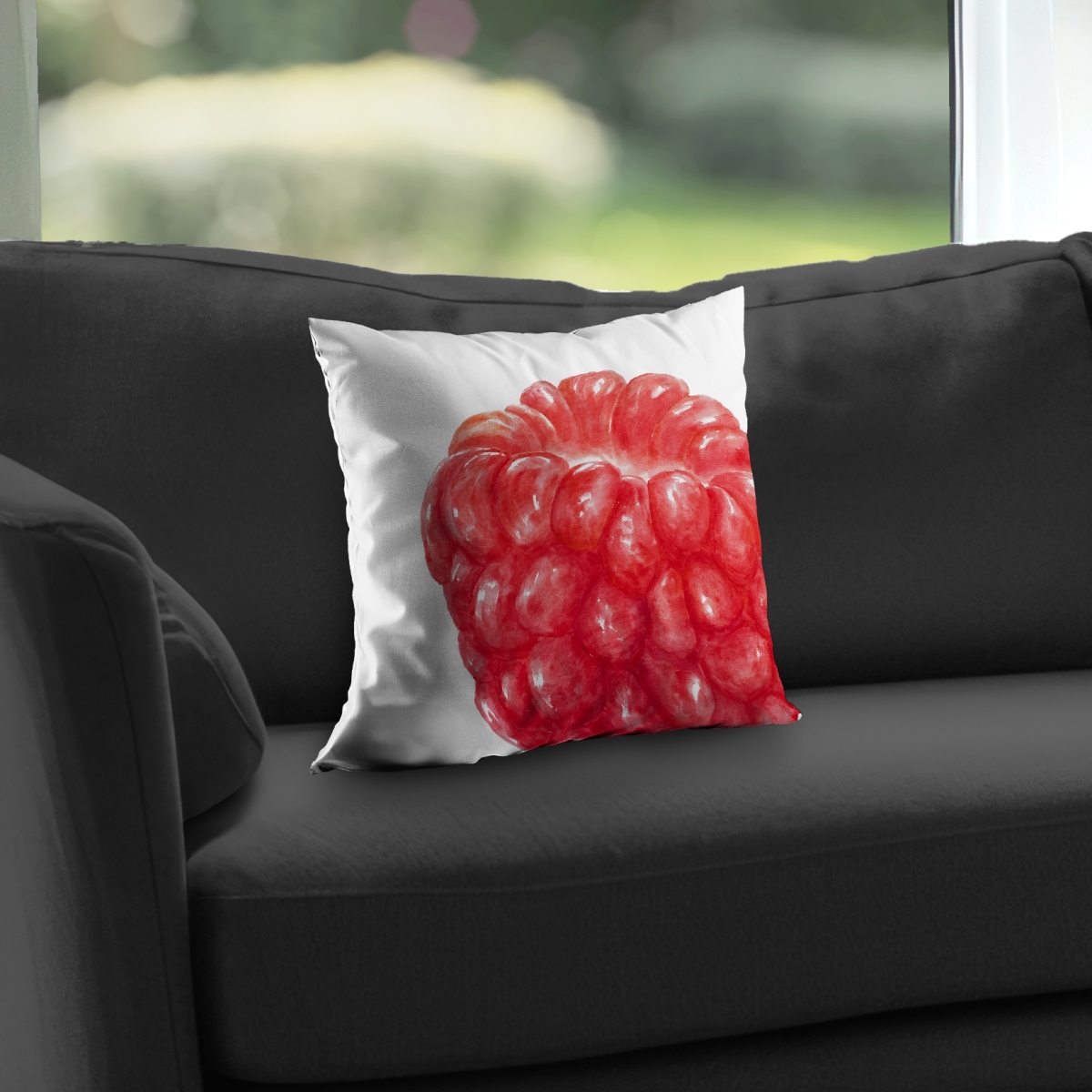C1PC14142YMHVA 14 x 14 in. Raspberry - Illustrative Red Poly Twill Throw for Home Decor