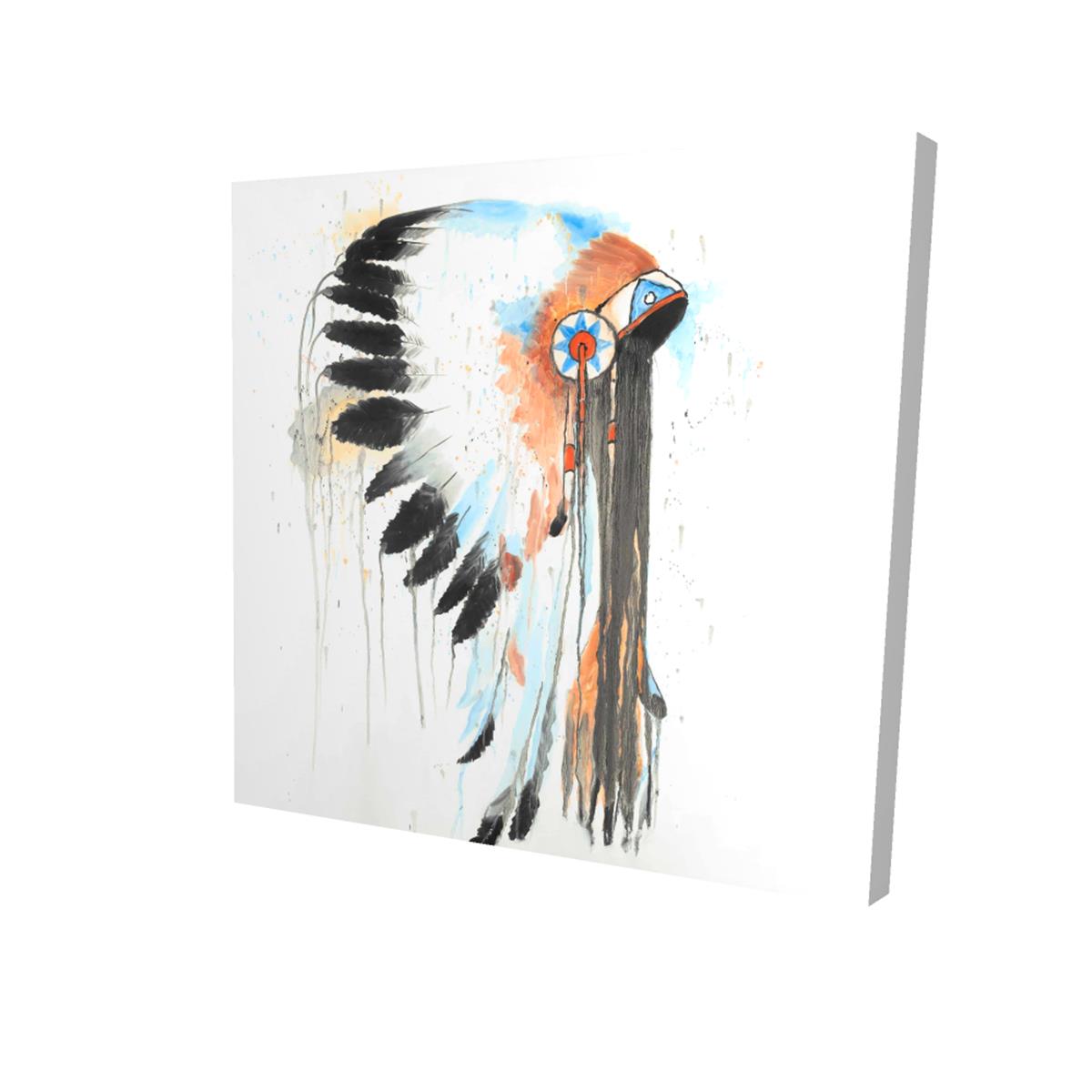 2080-1616-MI59 16 x 16 in. Indian War Bonnet-Print on Canvas