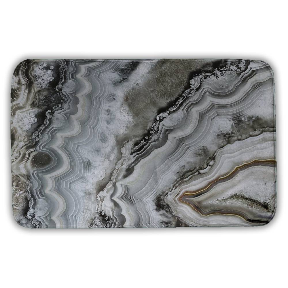 5930-3421-AB43 21 x 34 in. Abstract Geode - Hyperrealist Abstract Bath Mat for Home Decor