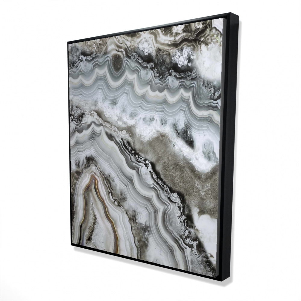 2081-6048-AB43 48 x 60 in. Abstract Geode - Framed Canvas Art for Living Room Decor