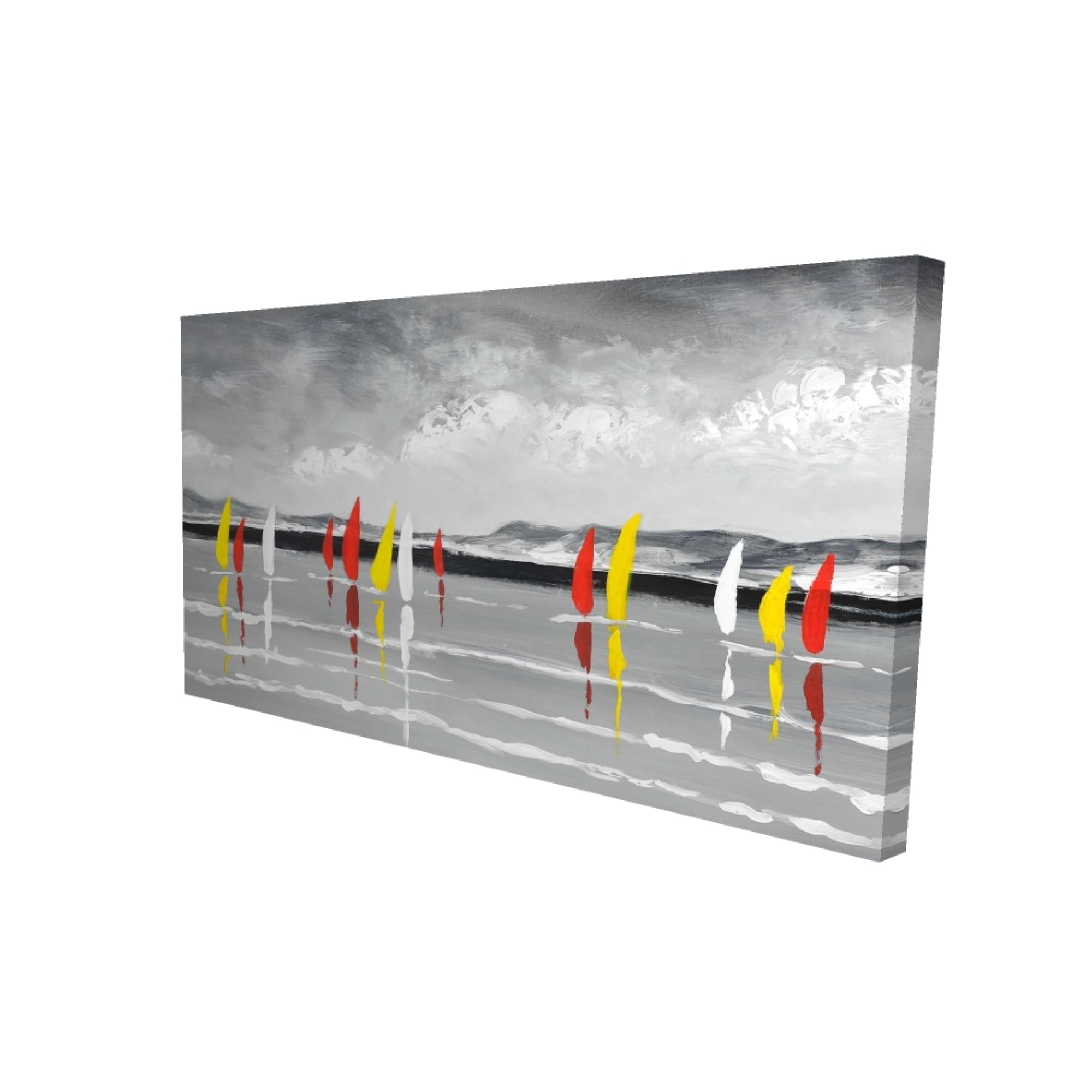 2080-1616-MI69 16 x 16 in. Greyscale Wood Log-Print on Canvas