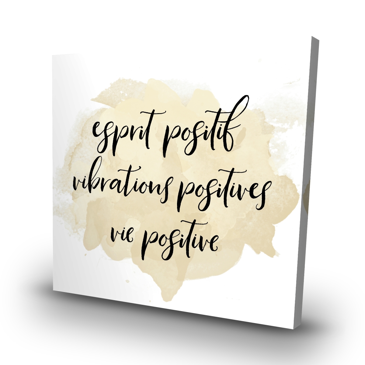 C1RC32329MCGKJ 32 x 32 in. Esprit Positif Vibrations Positives - Motivational Canvas Art