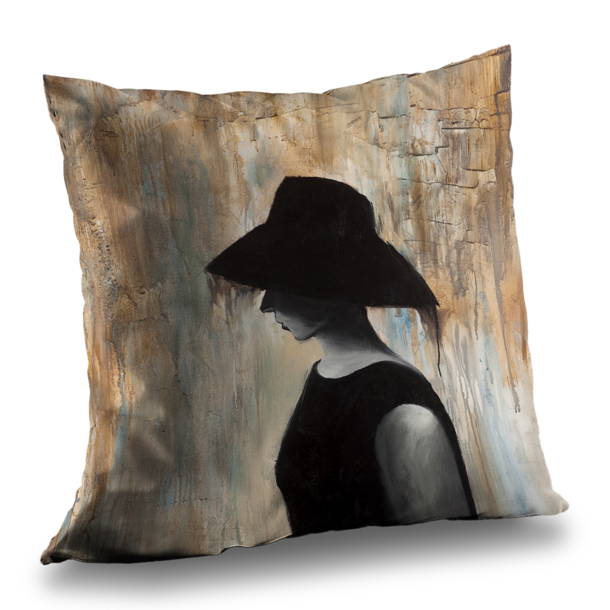 C1PC1414WV7FLK 14 x 14 in. Audrey Hepburn Big Hat Throw - Contemporary Poly Twill Decor