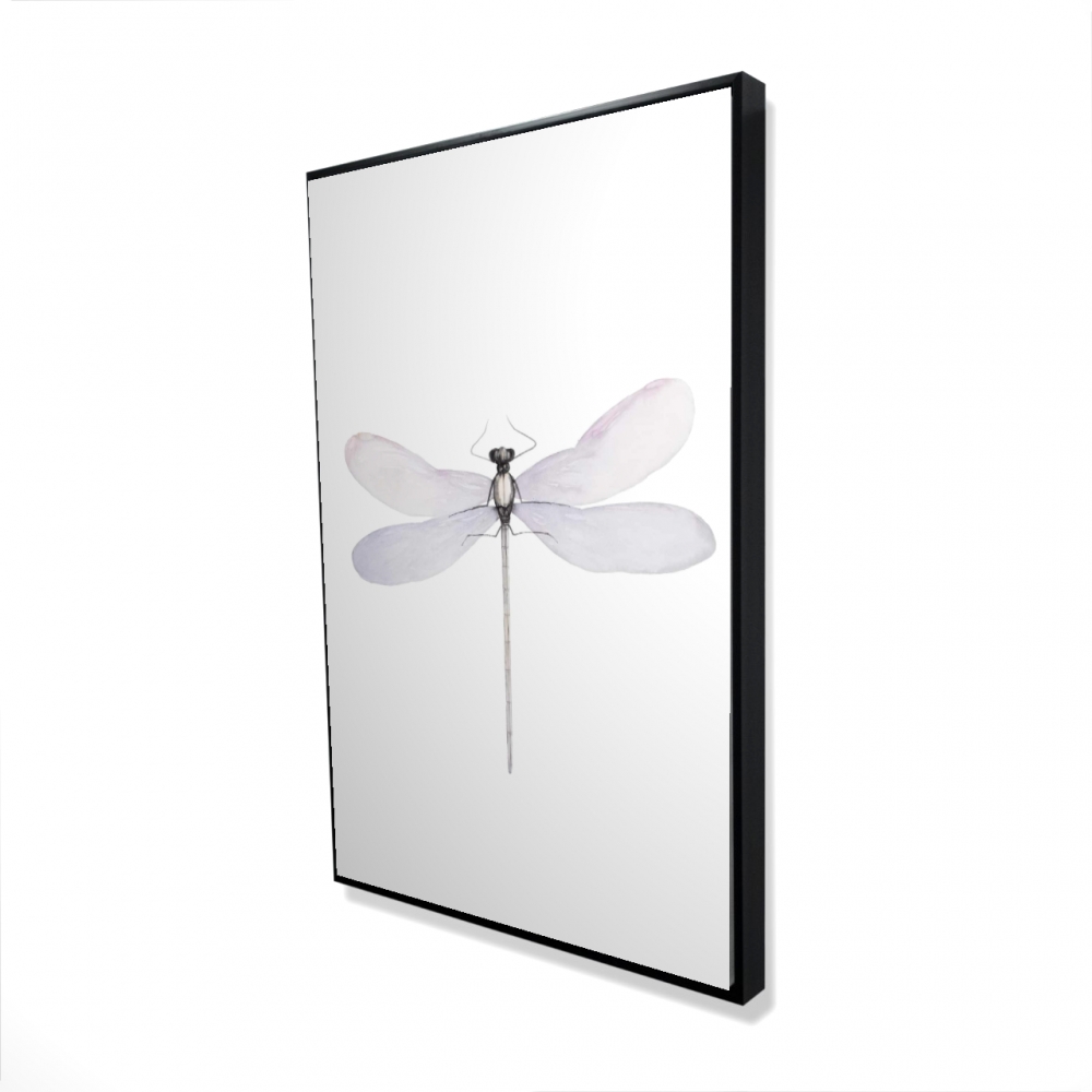 2081-3624-AN459 24 x 36 in. Delicate Dragonfly - Minimalist Insect Framed Canvas Decor