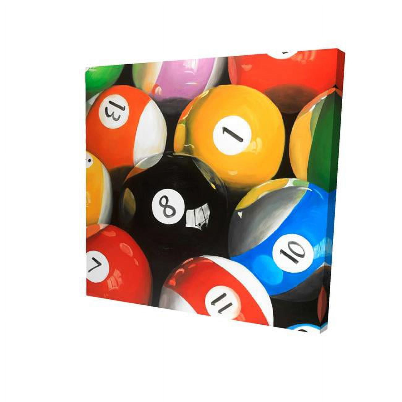 16 x 16 in. Pool Balls Closeup-Print on Canvas