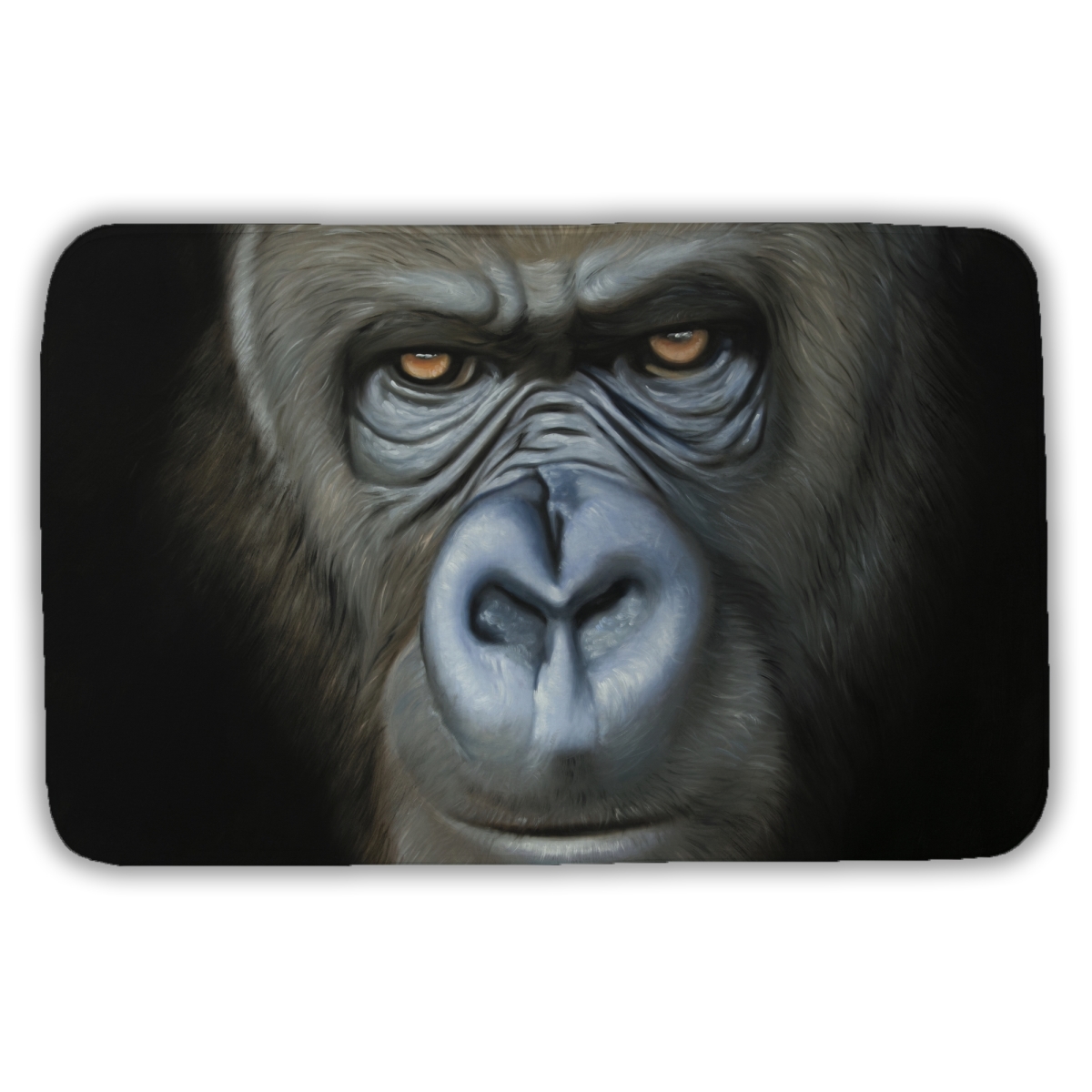 C1BM2134TDRDDS 21 x 34 in. Gorilla Face Bath Mat - Black Animals Home Decor Accent