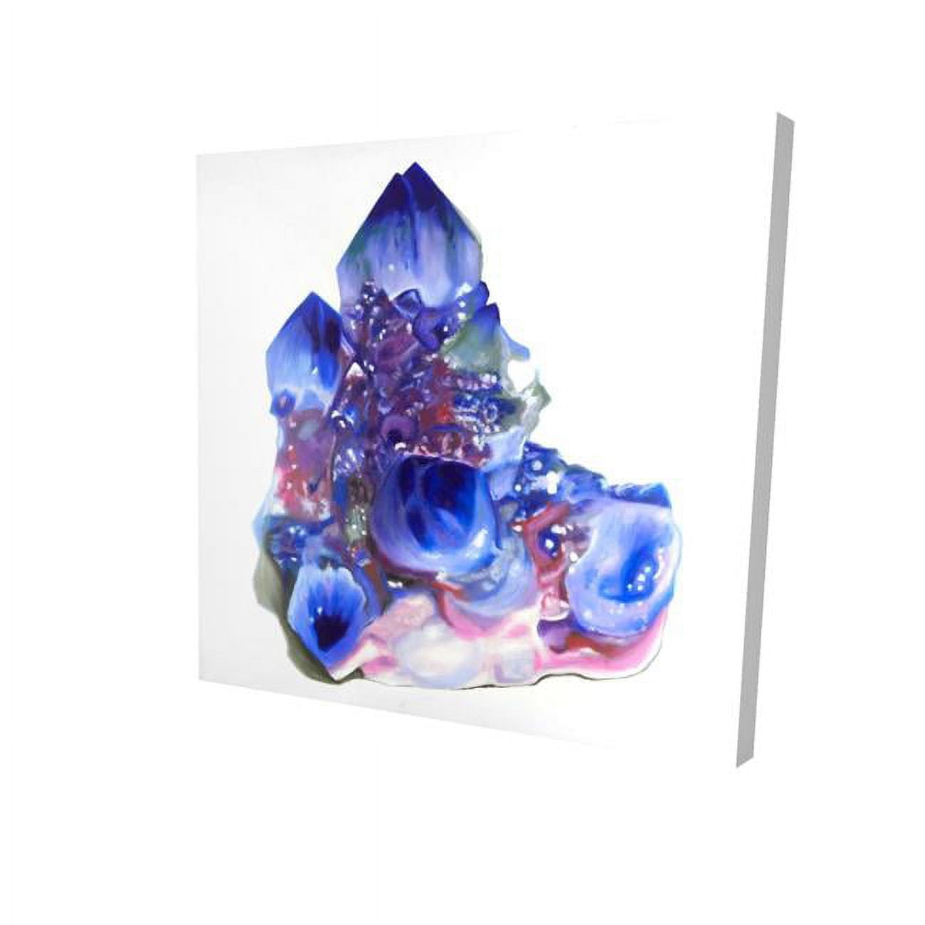 16 x 16 in. Blue & Purple Quartz Cristal-Print on Canvas