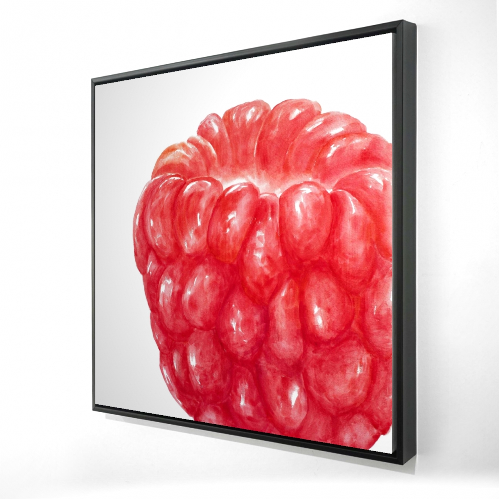 2081-3636-GA76 36 x 36 in. Raspberry Food Kitchen Framed Canvas - Home Decor Art