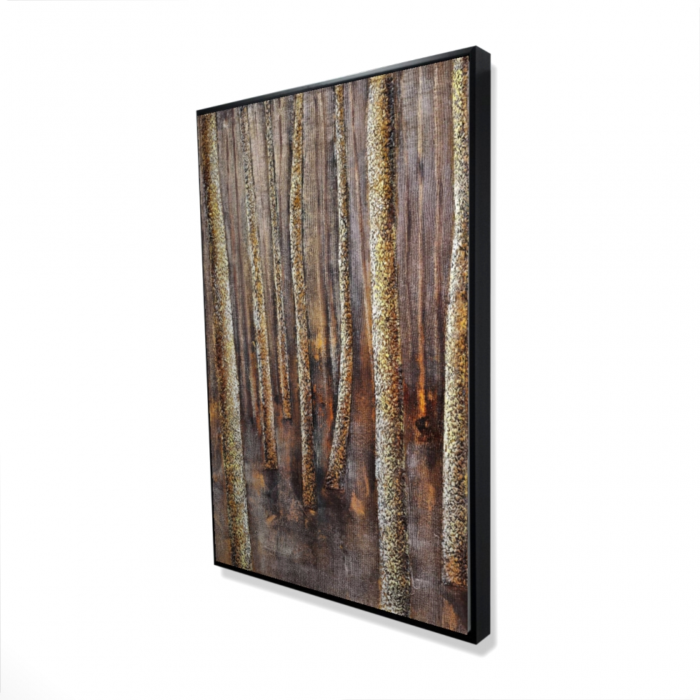2081-3624-LA5 24 x 36 in. The Dark Forest - Framed Canvas Trees Landscape Decor