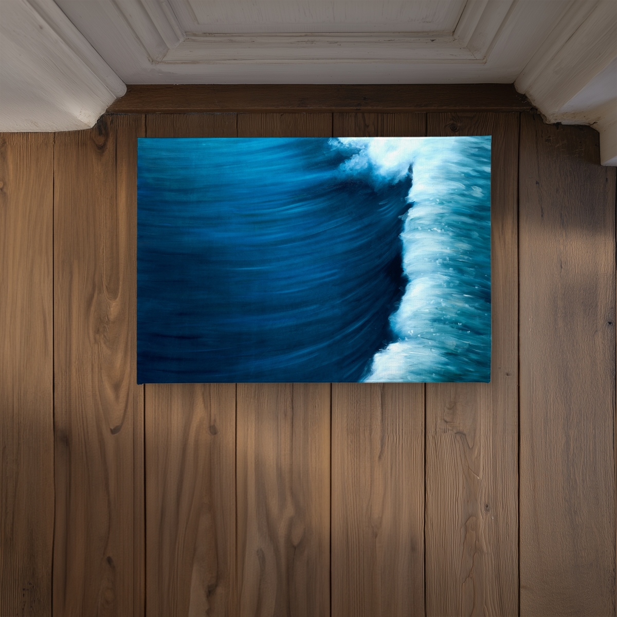 CODM17245ZXKFS 17 x 24 in. Wave Marine Coastal Door Mat - Indoor Outdoor Home Decor