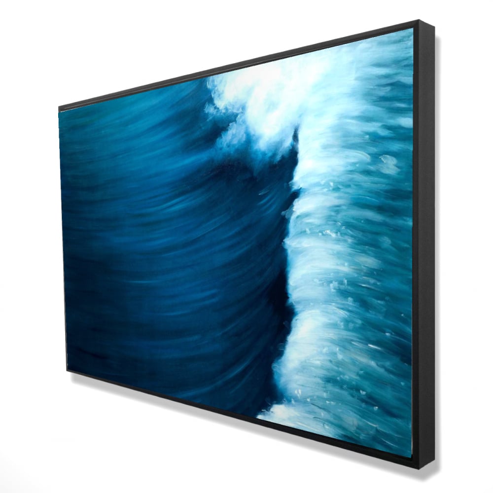 2081-2436-CO49 24 x 36 in. Wave - White Waves Framed Canvas for Home Decor - Art
