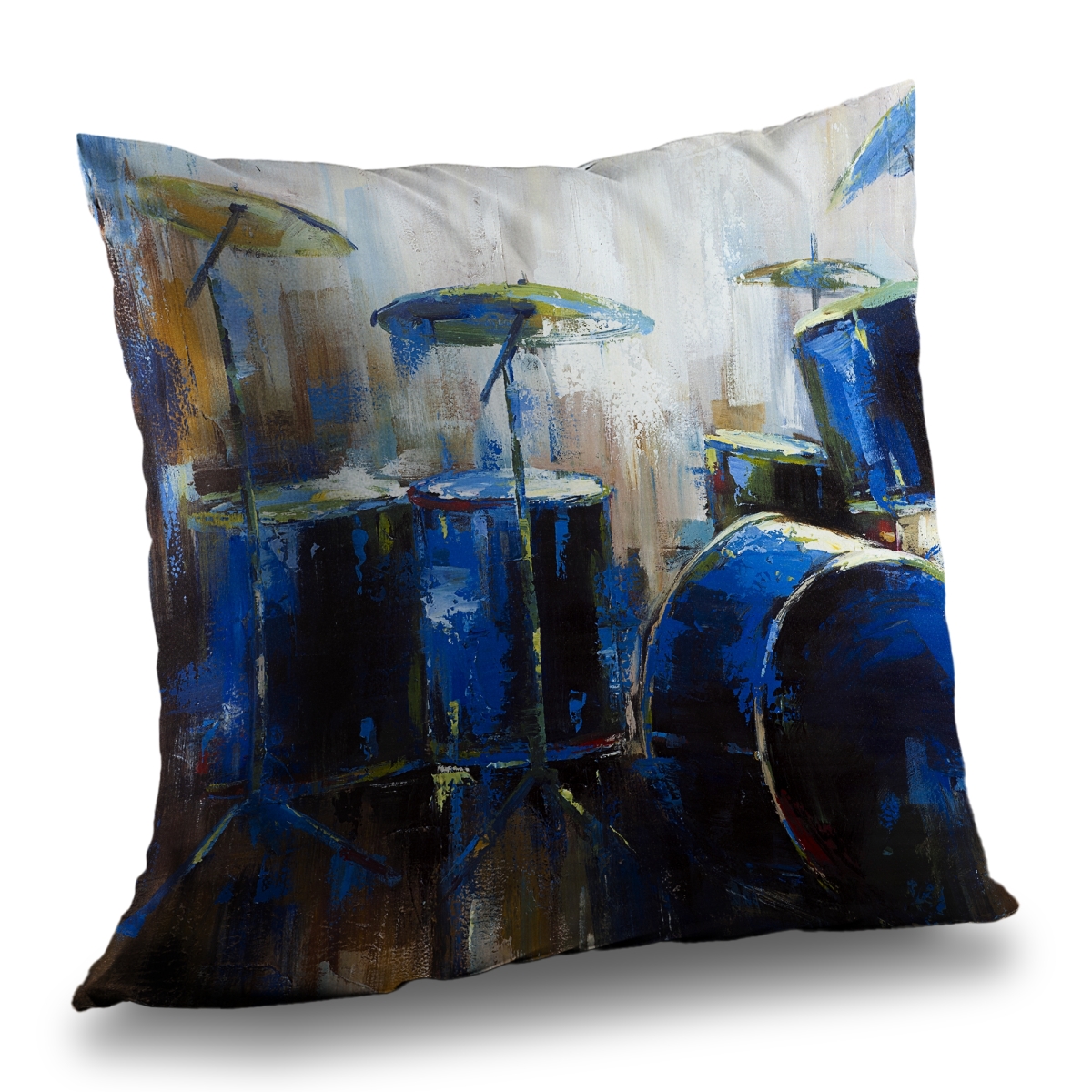 C1PC1414MPTSCI 14 x 14 in. Abstract Drums - Industrial Poly Twill Throw for Home Decor