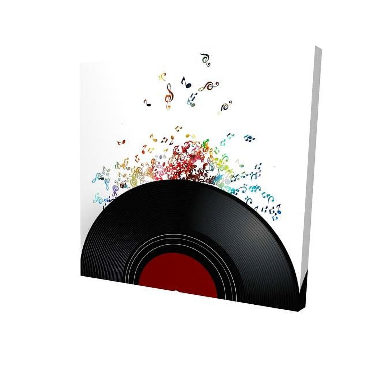 16 x 16 in. Notes Escaping From A Vinyl Record-Print on Canvas