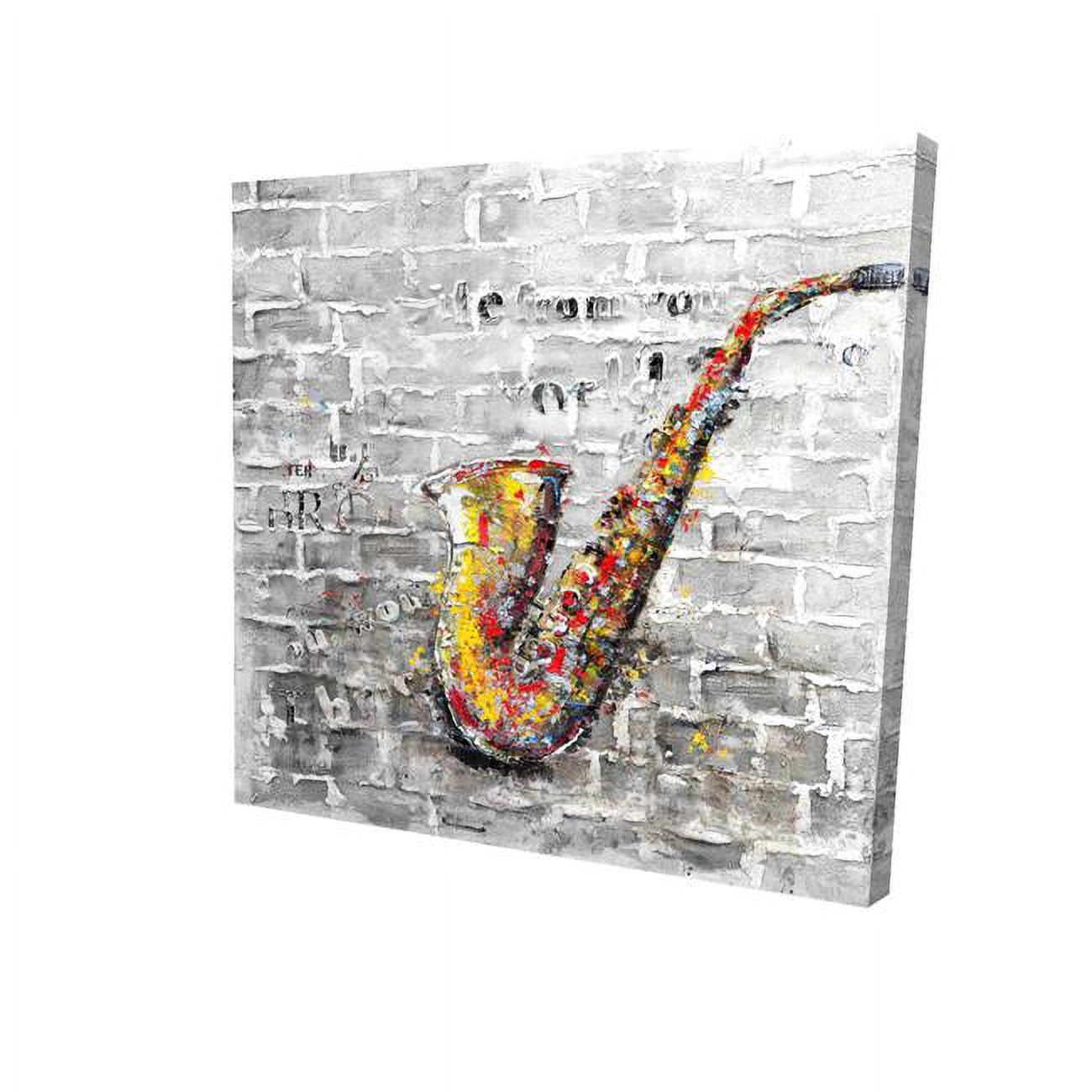 16 x 16 in. Graffiti of A Saxophone-Print on Canvas