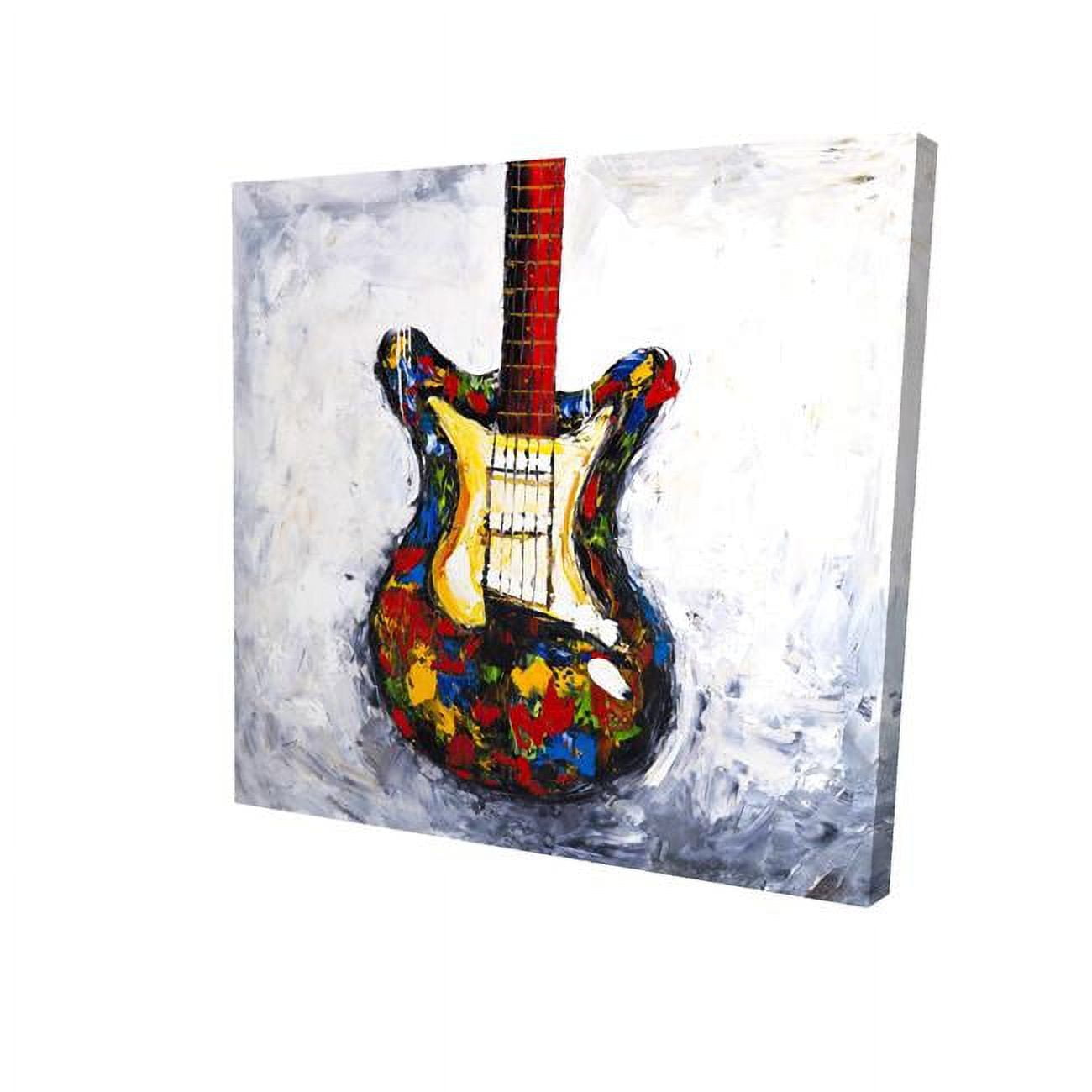 16 x 16 in. Colorful Guitar-Print on Canvas