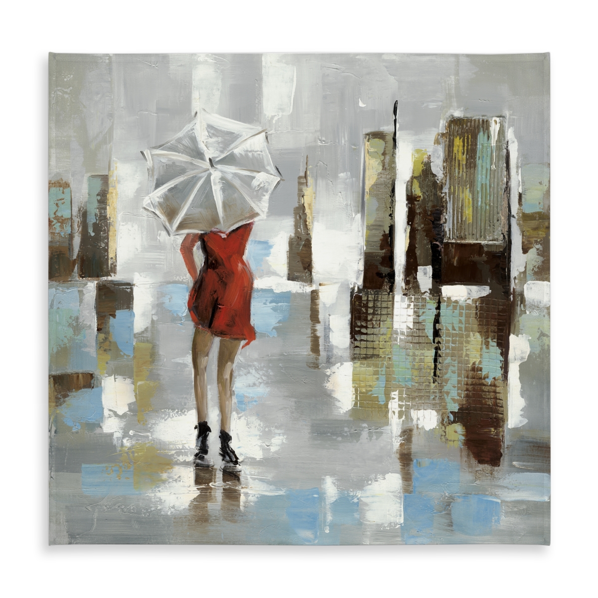 Picture of Begin Home Decor C1TC5858W0Z5W5 58 x 58 in. Red Dress Woman Blue Indoor & Outdoor Tablecloth for Home Decor