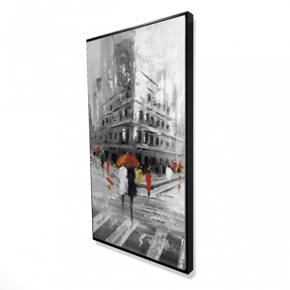 2081-4824-CI22 24 x 48 in. Grayish Flatiron Building Canvas - Office Decor for Home