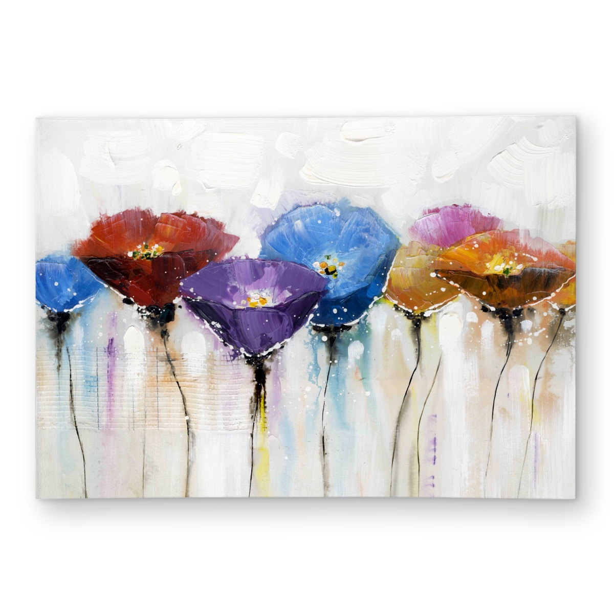 C1ROAR57SBM2Q7 5 x 7 ft. Colorful Flowers - Modern Botanical Outdoor Area Rug for Decor - Rectangle