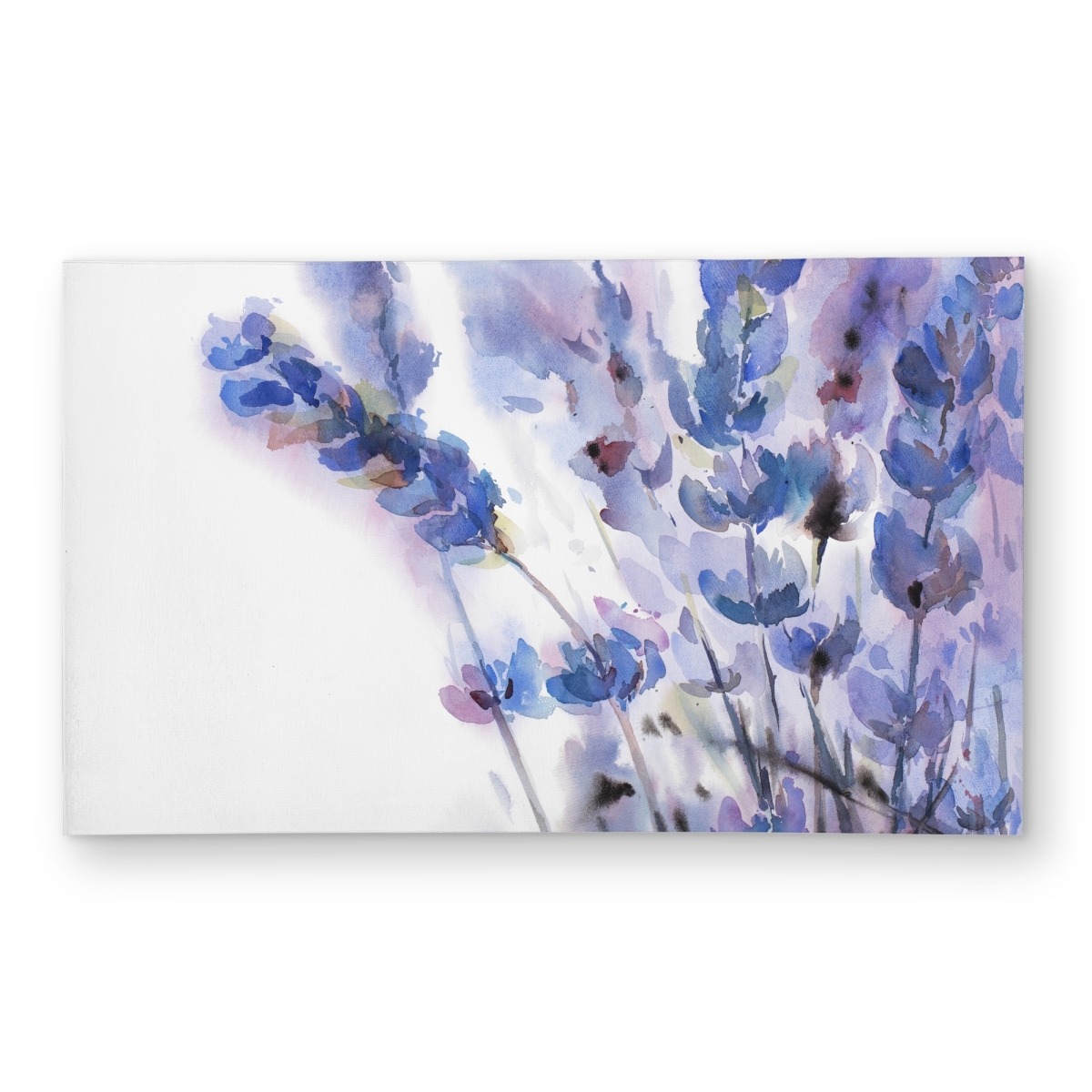 C1ROAR35PQLI9Q 3 x 5 ft. Watercolor Lavender Flowers Rug - Living Room Botanical Decor - Rectangle