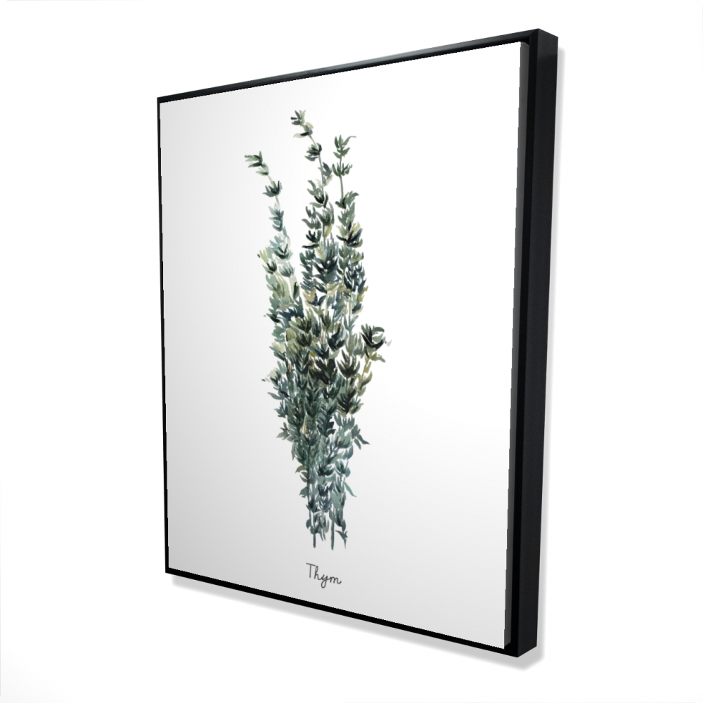 2081-6048-GA92-2 48 x 60 in. Thyme Leaves Bundle - Framed Canvas Home Decor - Green Art