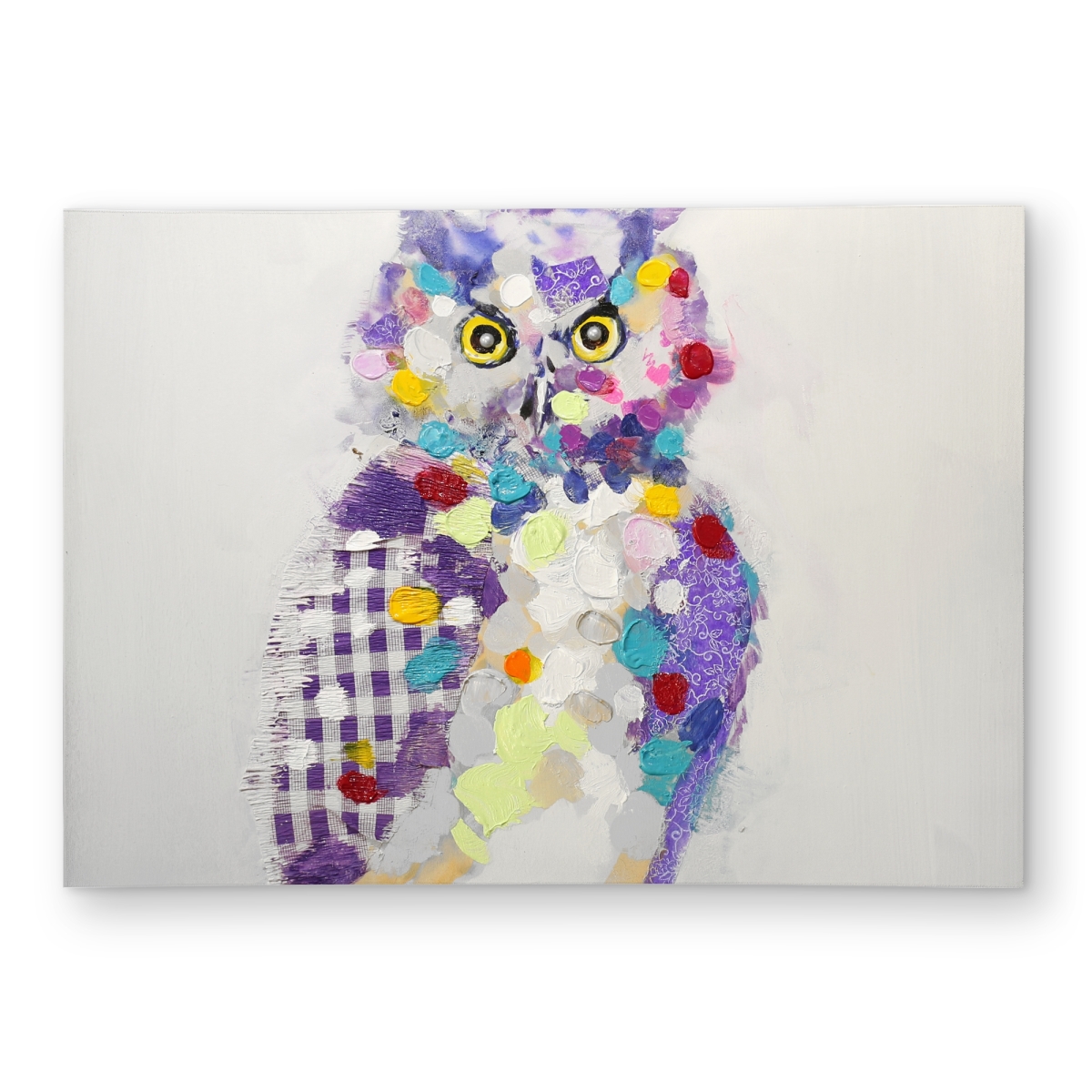 C1ROAR57YWHR2G 5 x 7 ft. Textured Abstract Owl - Turquoise Outdoor Area Rug for Home Decor - Rectangle