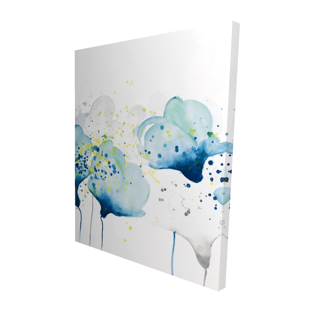 2080-6048-FL250 48 x 60 in. Dotted Paint Splash Flowers - Office Canvas for Home Decor