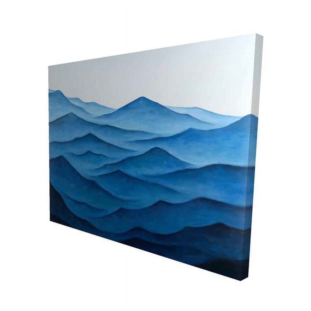 16 x 20 in. Dark Calm Ocean Waves-Print on Canvas