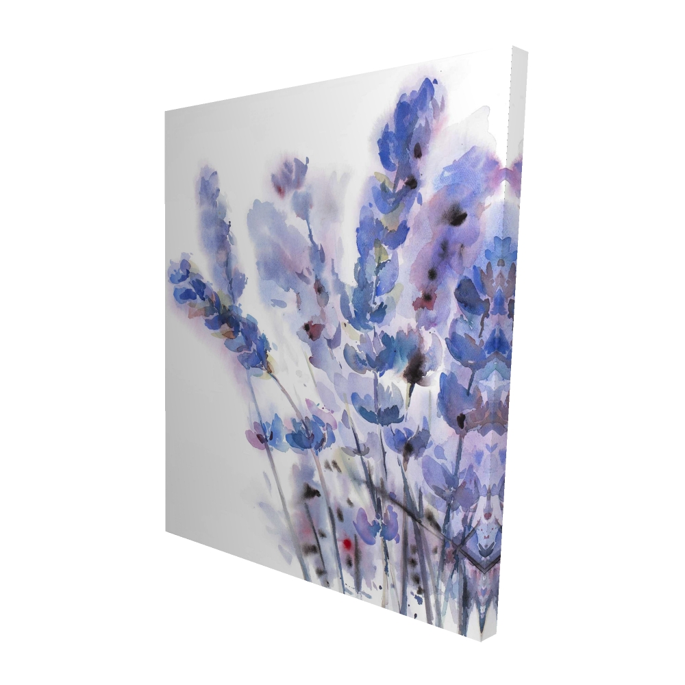 2080-6048-FL230 48 x 60 in. Watercolor Lavender Flowers - Bedroom Canvas for Home Decor
