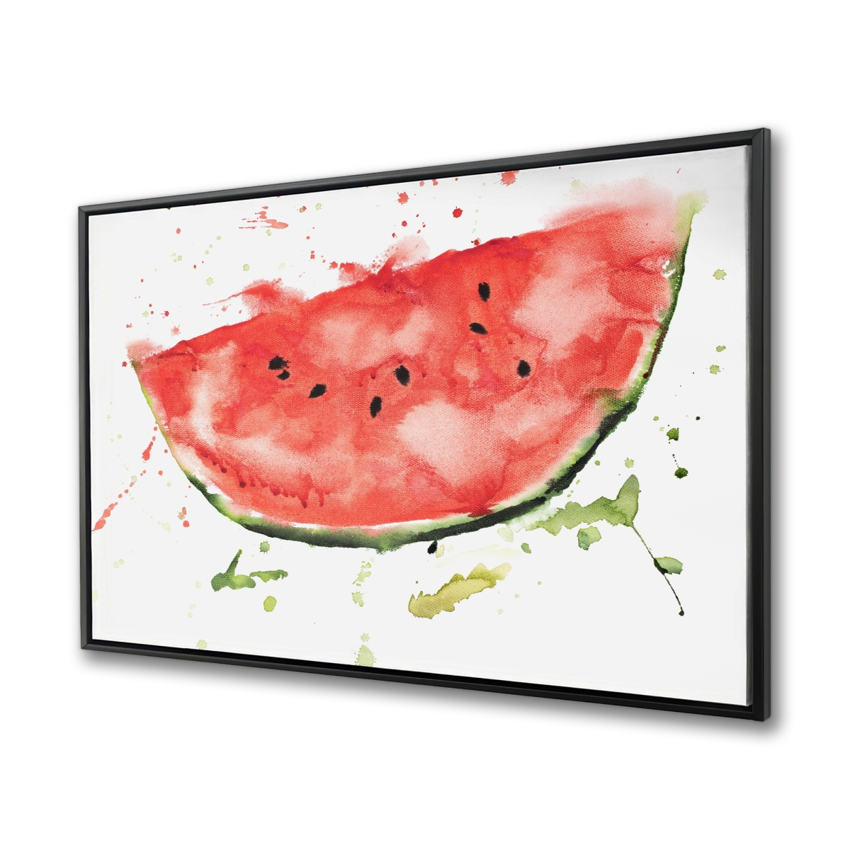 C1FC3648KDALC6 36 x 48 in. Watermelon Slice - Kitchen Gastronomy Framed Canvas Decor