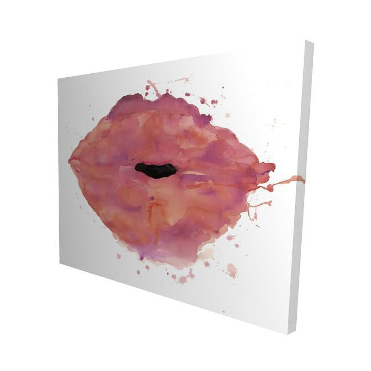 16 x 20 in. Watercolor Pink Lipstick-Print on Canvas