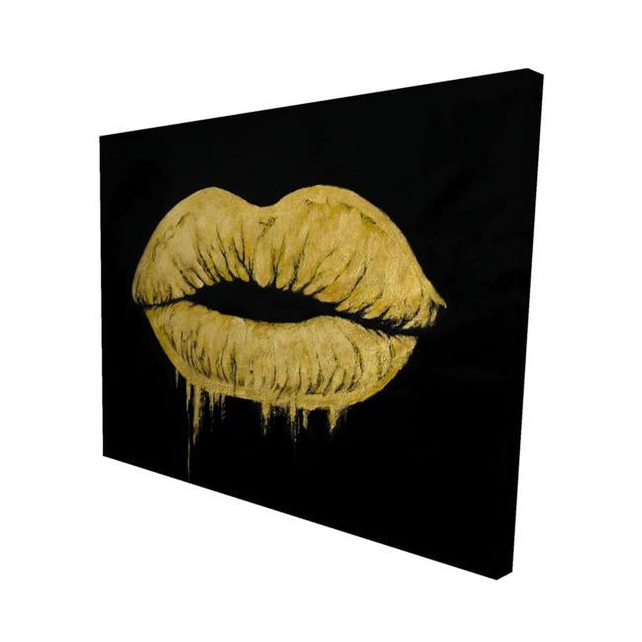 16 x 20 in. Golden Lips-Print on Canvas