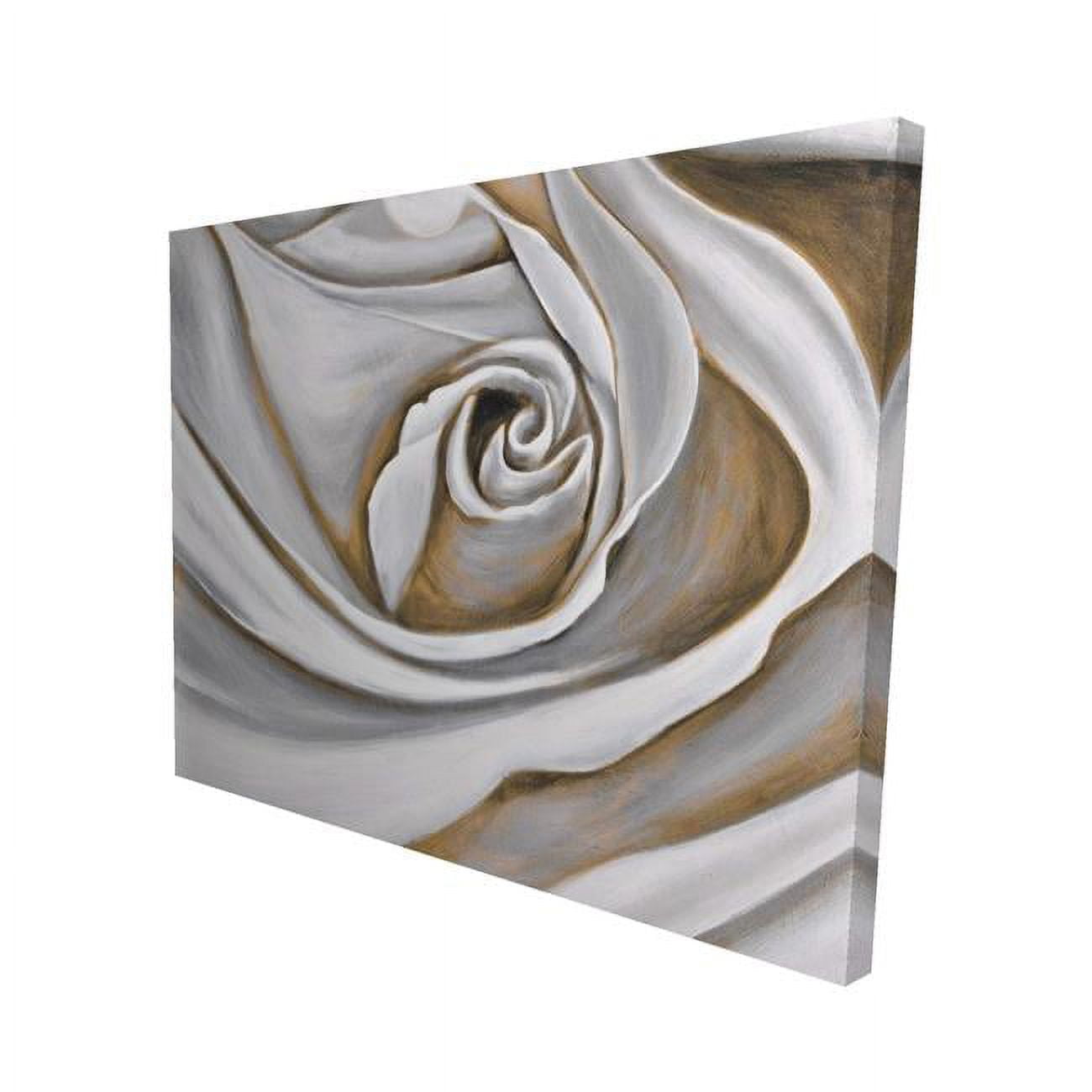 16 x 20 in. White Rose Closeup-Print on Canvas