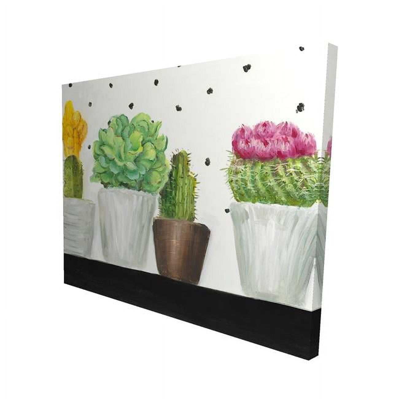 16 x 20 in. Mini Cactus & Succulents-Print on Canvas