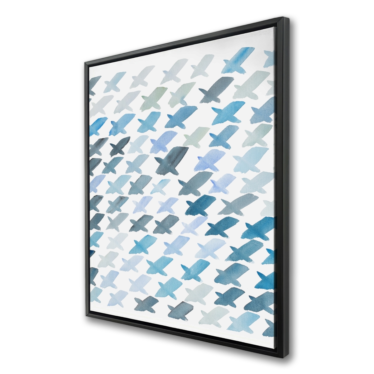 C1FC3648QNMSWP 36 x 48 in. X Pattern Minimalist Turquoise Framed Canvas - Home Decor